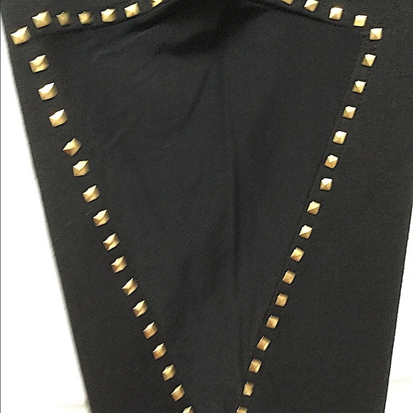 Forever 21 Pyramid Rock Stud Legging MESH Inserts Black S - Picture 6 of 8